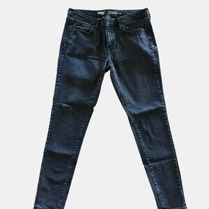 Black Mid-Rise Skinny Jeans Black